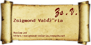 Zsigmond Valéria névjegykártya