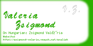 valeria zsigmond business card